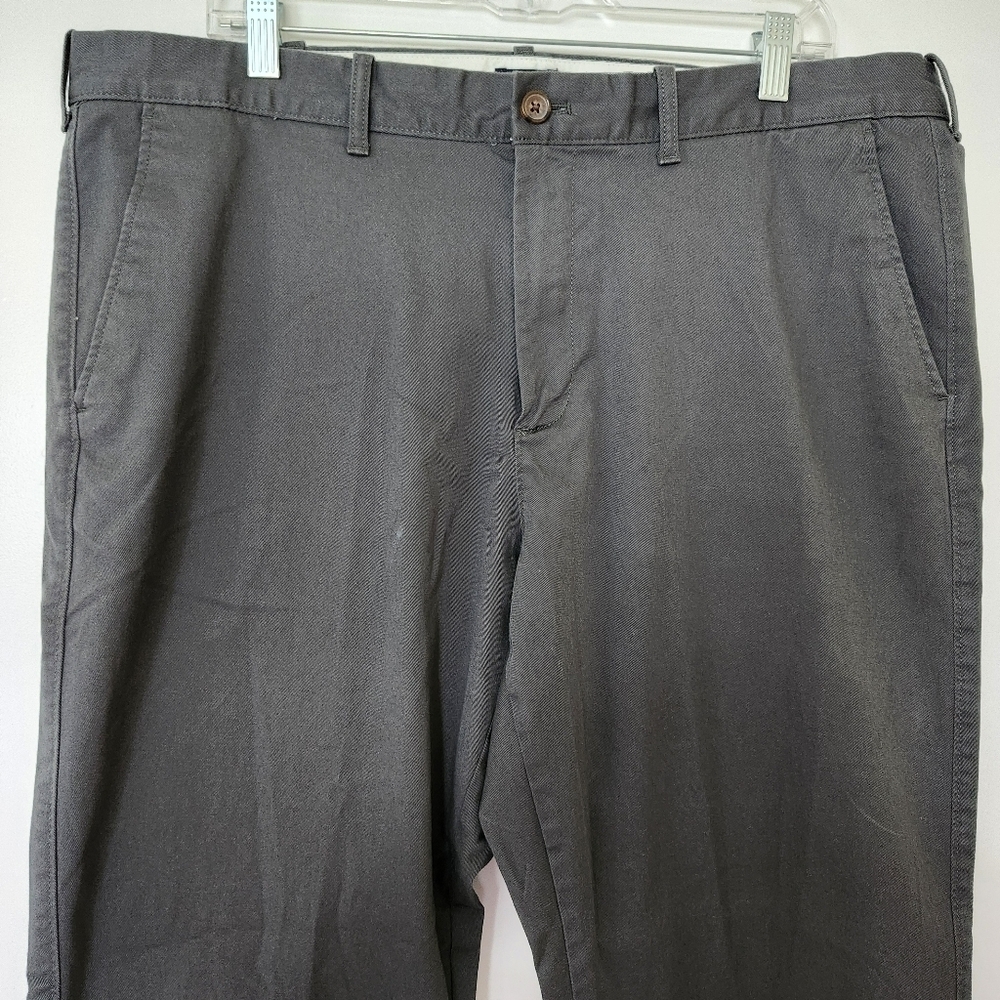 J Crew Factory Flex Gray Straight Chino Pants Khakis Men’s 38x32 - Picture 3 of 14